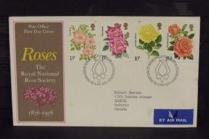 15471   GREAT BRITAIN   FDC # 786, 787, 788, 789     Roses