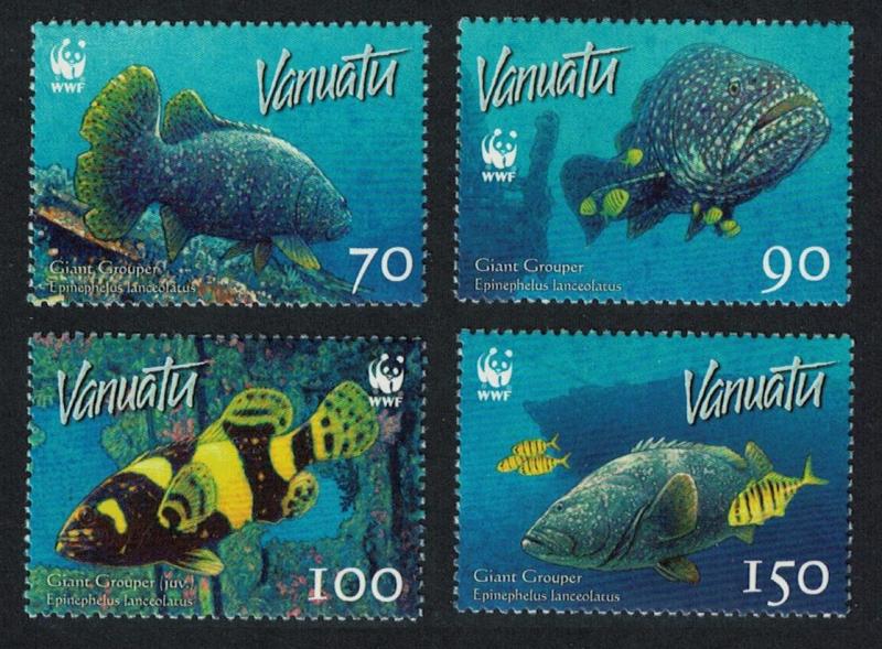 Vanuatu WWF Giant Grouper Fish 4v SG#983 MI#1304-1307 SC#908