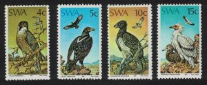 SWA Falcon Eagle Vulture Protected Birds of Prey 4v 1975 MNH SC#373-376