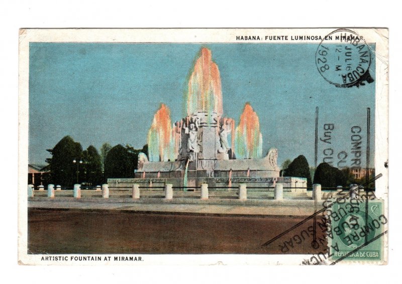 Cuba  post card 1928
