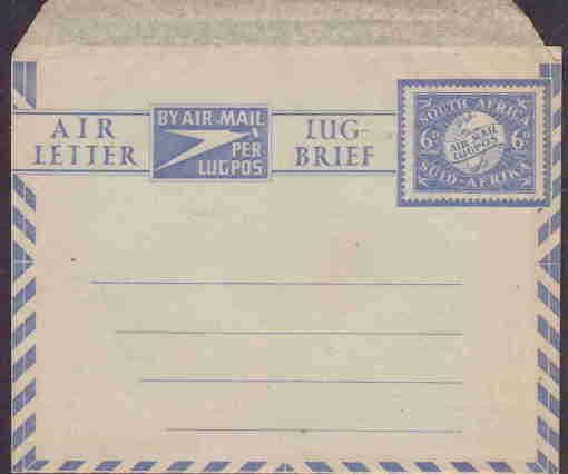 SOUTH AFRICA POSTAL STATIONERY AEROGRAMME UNUSED AAD9319