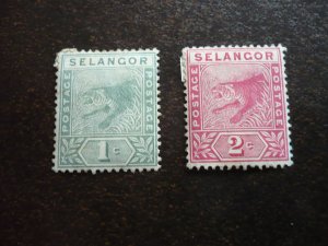 Stamps - Selangor- Scott# 24-25 - Mint Hinged Part Set of 2 Stamps
