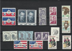 United States America Mint Never Hinged Stamps some Pairs ref 22169