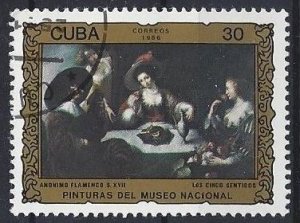 CUBA Sc# 2912  MUSEUM PAINTINGS  4c  1986  used cto