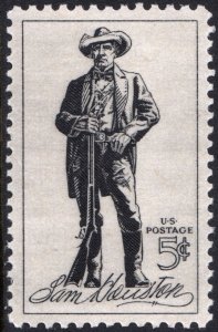 SC#1242 5¢ Sam Houston Issue (1964) MNH