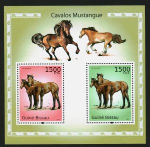 Guinea-Bissau MNH S/S Mustang Horses 2010