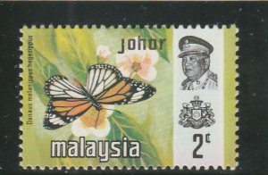 Johore  Scott#  177  MH  (1971 Butterfly)