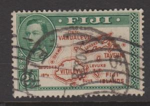 Fiji 1938 2d Green & Orange Brown Sc#120