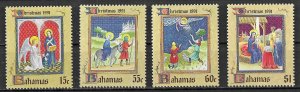 Bahamas Christmas set of 1991, Scott 736-739 MNH, Jesus, Angel, Donkey