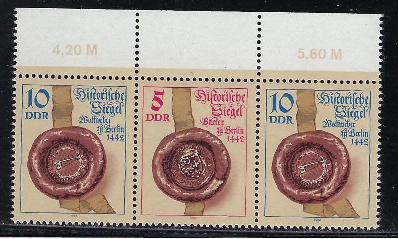 Germany DDR Scott # 2423 (2), 2422, mint nh, se-tenant, WZd605