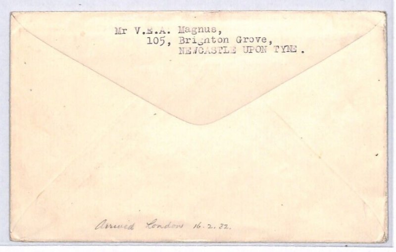 S. RHODESIA Air Mail Cover IMPERIAL FIRST FLIGHT GB London Bulawayo 1932 YO194