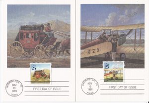 United States # 2434-2437, UPU Postal Congress, Maxi Cards