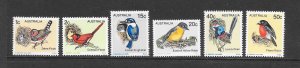 BIRDS - AUSTRALIA #713-18 MNH