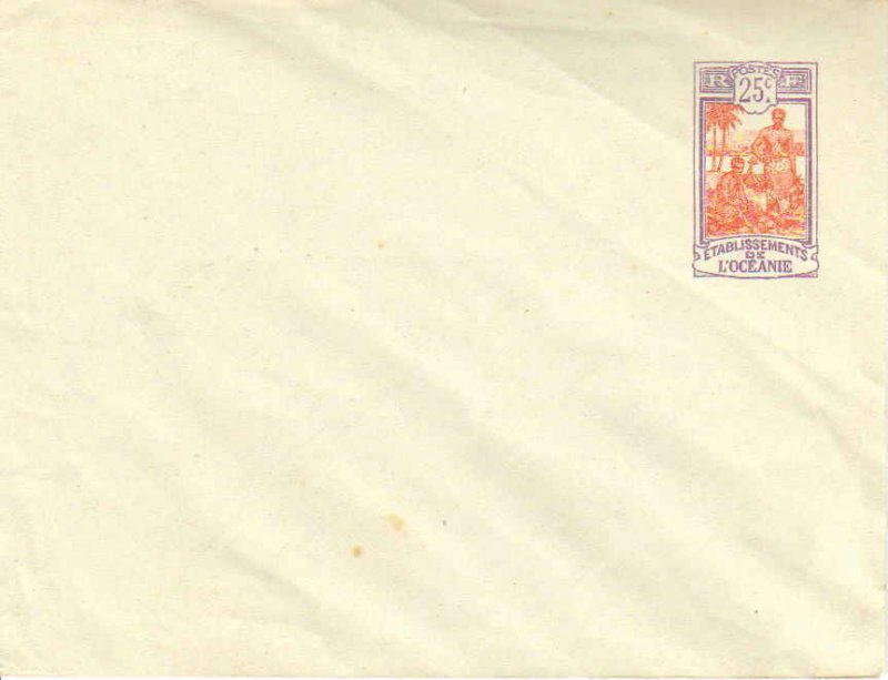 French Polynesia Higgins & Gage B14 Unused with creases.