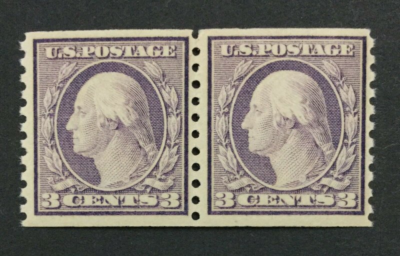 MOMEN: US #493 PAIR MINT OG NH POST OFFICE FRESH #29503