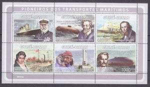 2008 Guinea Bissau 4000-4005KL Pioneers of Maritime Transport 14,00 €