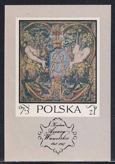 Poland 1970 Sc B121 King Augustus Tapestry Stamp SS Imp MNH