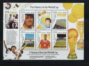Nevis #1284 (2001 history of the World Cup sheet) VFMNH CV $6.50