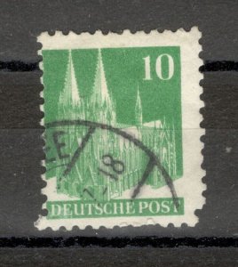 GERMANY-USED STAMP,10pf-ERROR, INCORRECT PERFORATION-ALLIED OCCUPATION ZONE 1948