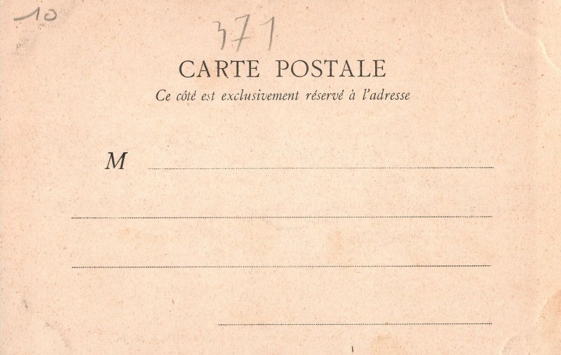 Postal Antigua Pontoise esculturas en los jardines del museo Francia década de 1920 