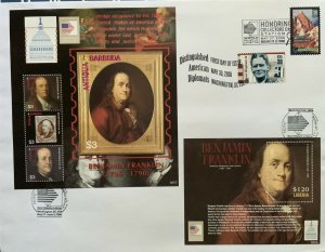 HNLP Washington Stamp Expo 2006 Antigua Liberia Ben Franklin US Diplomat 