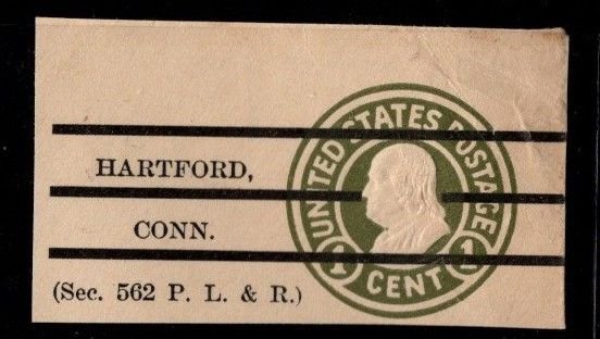 #U420 Franklin Precancel Type 1a2 Cut Square  - Unused
