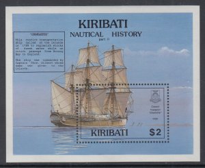 Kiribati 561 Sailing Ship Souvenir Sheet MNH VF