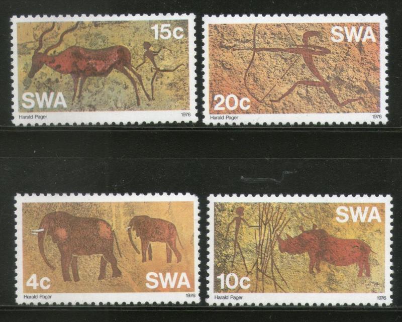 South West Africa 1976 Pre Historic Animal Rock Paintings Sc 384-7 MNH # 4300