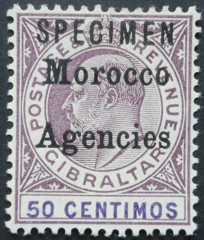 Morocco Agencies 1903 EVI Fifty Centimos opt SPECIMEN SG 21s mint 