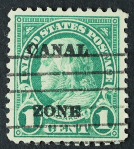 Canal Zone Used #71 1c Franklin, Superb. Diagonal Cancel. A Gem!