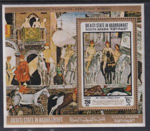 Aden Qu'aiti MI 164 BL19 Painting Souvenir Sheet MNH VF