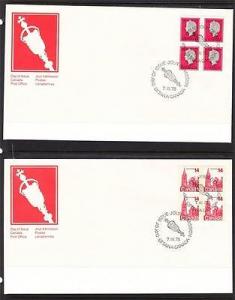 Canada Scott 715-6 Blocks FDC -  1978 First Class Definit...