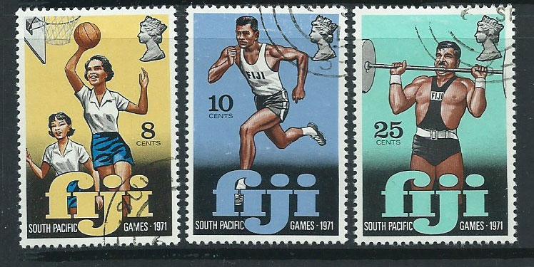 Fiji   QEII SG 451 - 453 set 1971 Games VFU