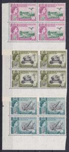 Gilbert & Ellice  73-75 MNH 1960 Phosphate Anniv. Block