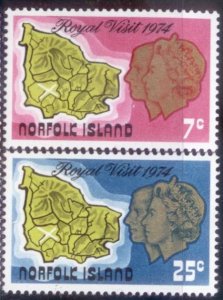 Norfolk Island 1974 SC# 112-3 MNH-OG E34
