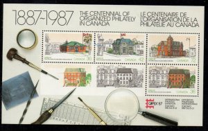 Canada Sc 1125a 1987 Capex stamp souvenir sheet mint NH