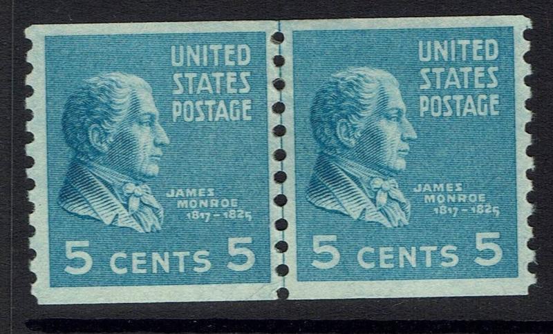 US SC# 845, Joint Line Pair, Mint Hinged, Hinge Remnant - Lot 043017