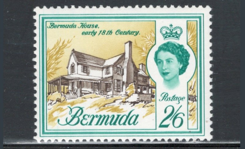 Bermuda 1962 Queen Elizabeth II & Bermuda House 2sh6p Scott # 188 MNH