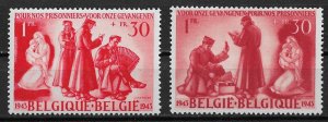 1943 Belgium B344-5 Support for POW MNH C/S of 2