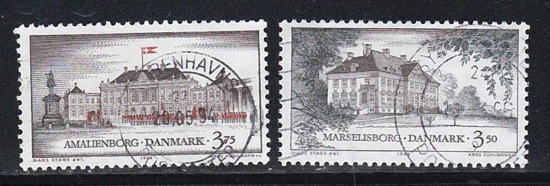 Denmark # 1000-1001, Castles, Used, 1/3 Cat.