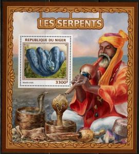 NIGER 2016 SNAKES  SOUVENIR SHEET MINT NH