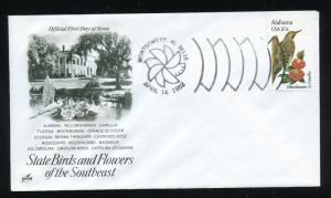 US 1953 State Birds & Flowers - Alabama UA ArtCraft FDC Capital Postmark