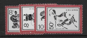 China-PRC 2070-73  1986 set 4  VF NH