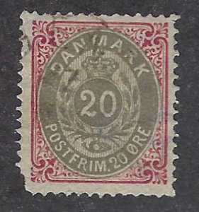 Denmark SC#31a Used Fine w/Faults SCV$32.50...Worth a Close Look!