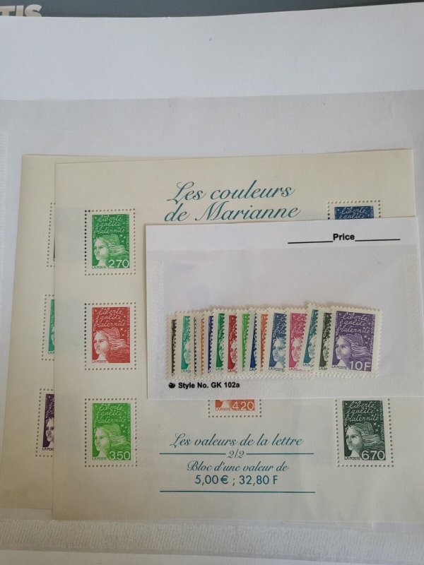 Stamps France Scott #2589-2603, 2602a-3a nh