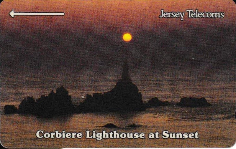 Telephone Card Jersey Telecoms Corbiere LIGHTHOUSE at Sunset