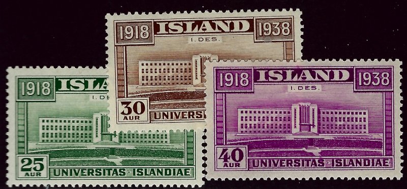 Iceland SC#209-211 Mint F-VF...Quality lot!!