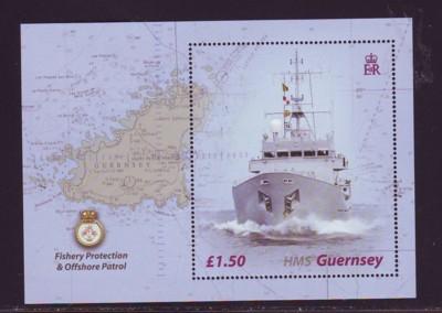 Guernsey Sc 807 2003 HMS Guernsey stamp sheet NH