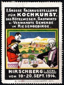 1914 Germany Poster Stamp Industry, Restaurant Related Businesses Exposition