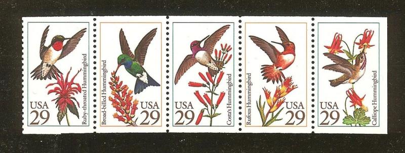 US Scott #2642-46 / Hummingbirds / 2646a from BK201 Book